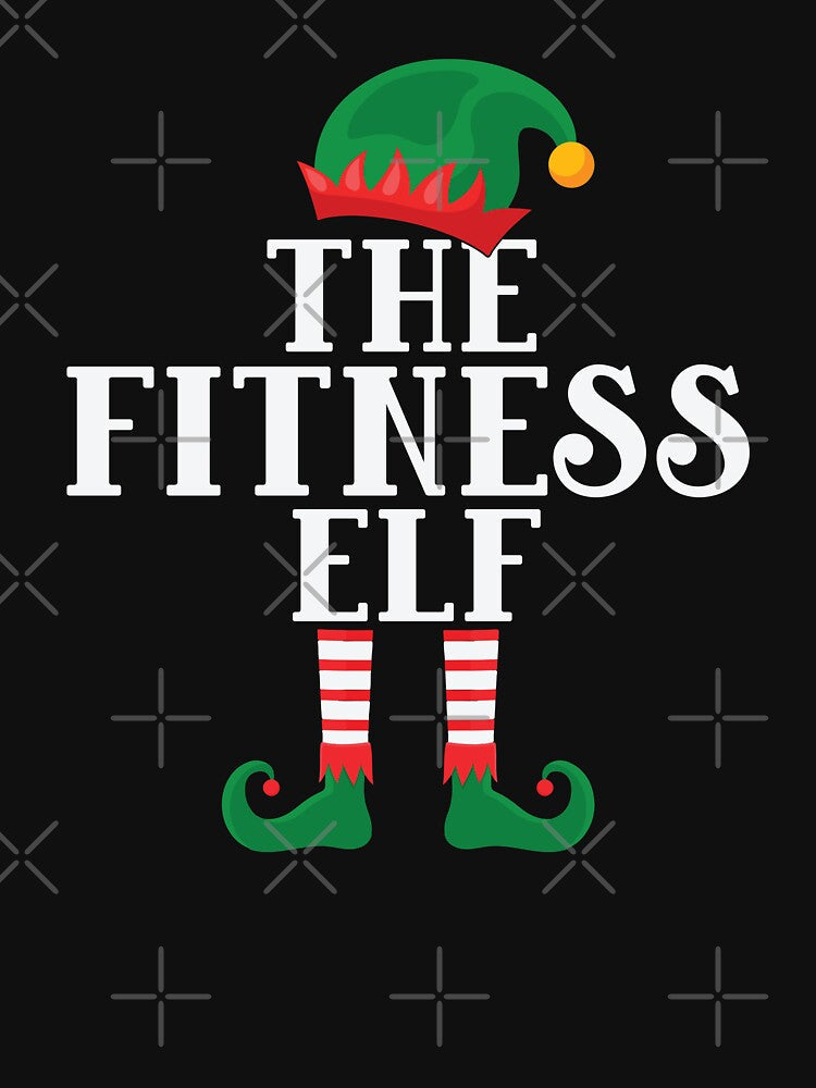 The Fitness Elf - Funny Christmas 2021 by thecooltable Unisex , , , Long Sleeve Tee