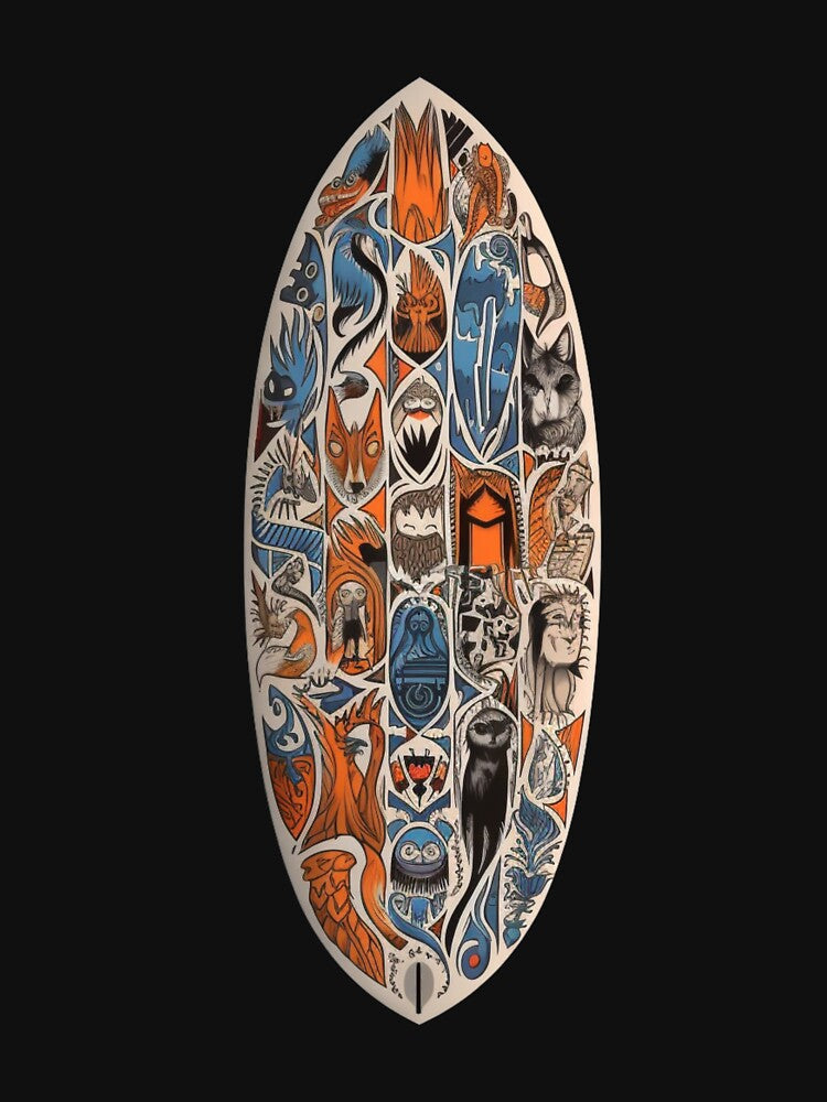 Color surfing board by HarriPaloma Unisex , , , Long Sleeve Tee