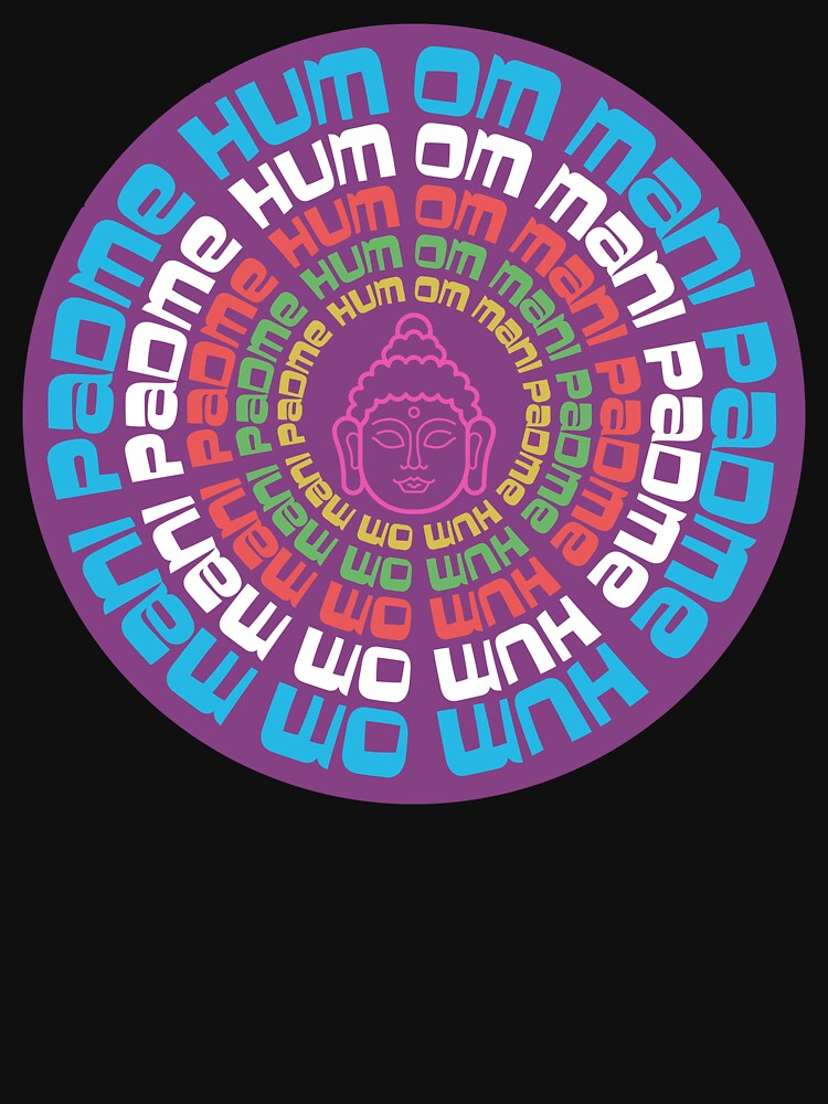 BUDDHA OM MANI PADME HUM by BHAGAVATHI Unisex , , , Long Sleeve Tee