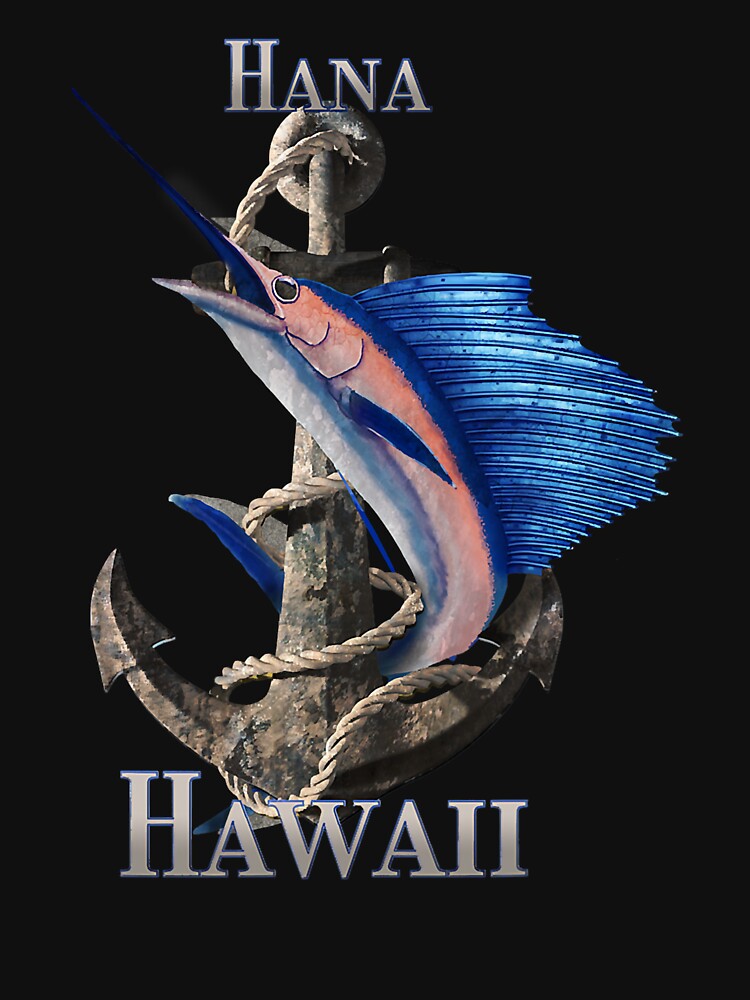 Hana Hawaii Swordfish Marlin Ocean Fishing by Leon-Alexander Unisex , , , Long Sleeve Tee