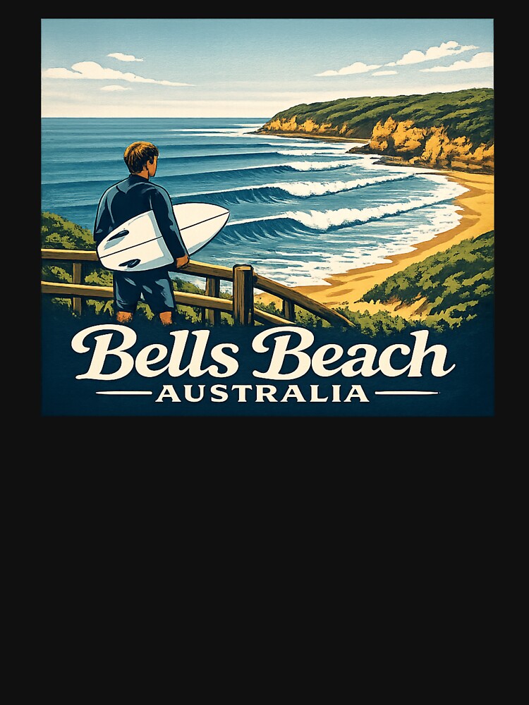 Bells Beach Australia Vintage by VintageImageInc Unisex , , , Long Sleeve Tee