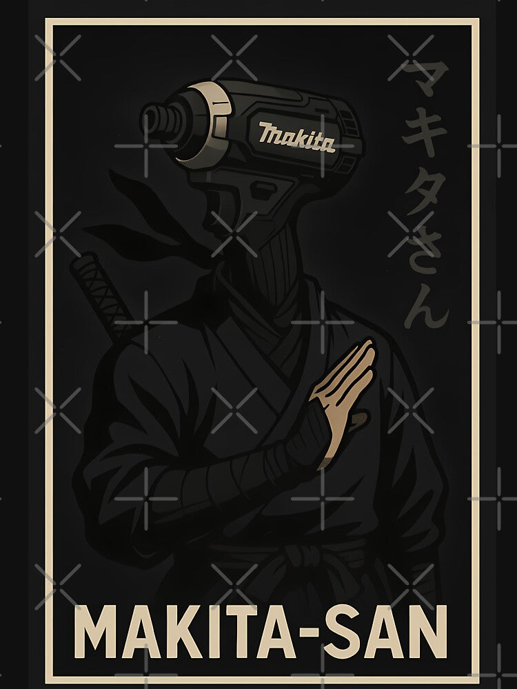 Makita-san (Black) by Ilia Nadyrbayev Unisex , , , Long Sleeve Tee