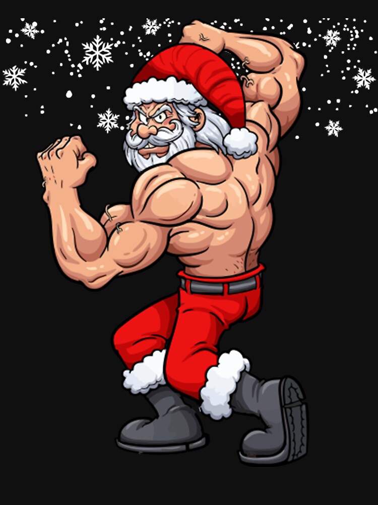 Fitness Santa Christmas Gym by Raiseofwoman Unisex , , , Long Sleeve Tee
