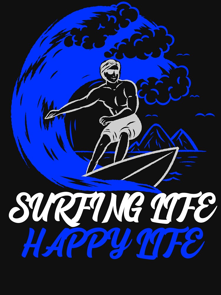 SURFING LIFE HAPPY LIFE by MJ96-PRO Unisex , , , Long Sleeve Tee