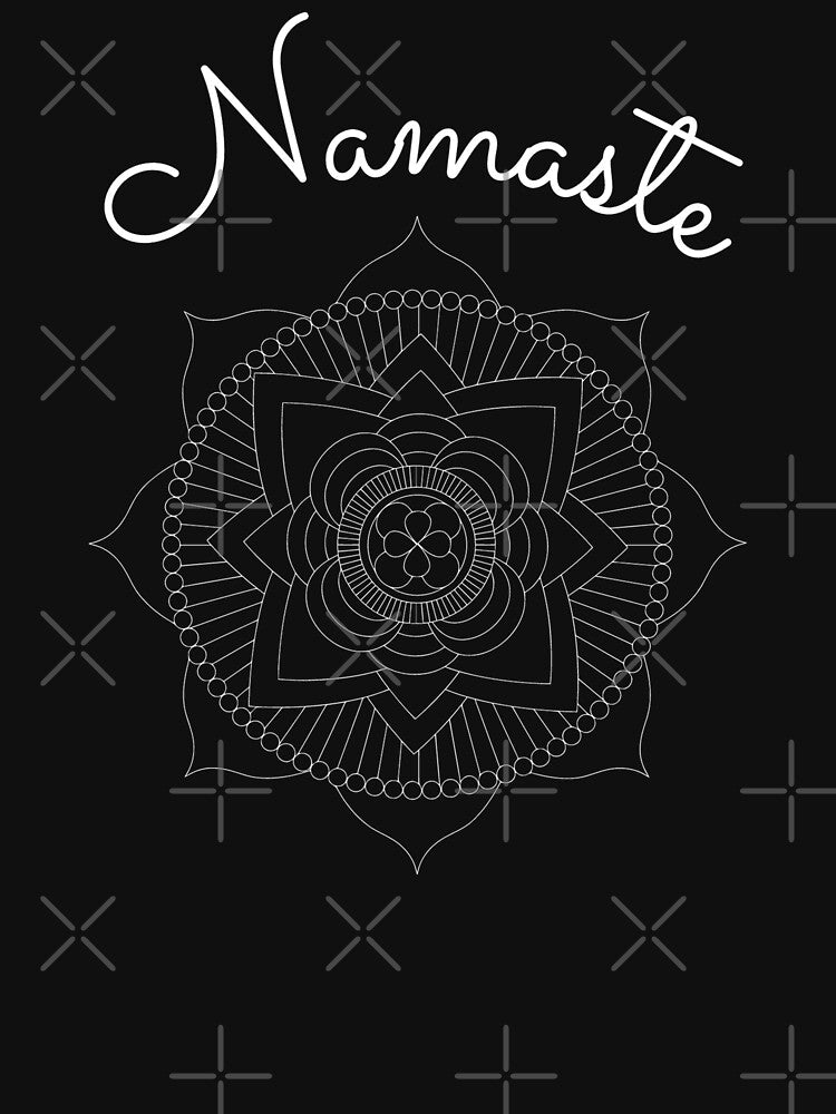 Yoga - Namaste (white on black) by Gilby-Designs