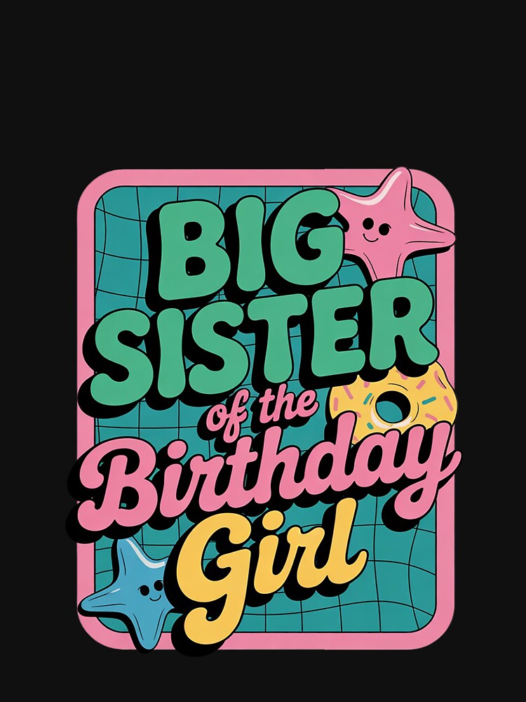 Big Sister Of Birthday Girl Pool Theme Matching Family by MarryIsMonth
