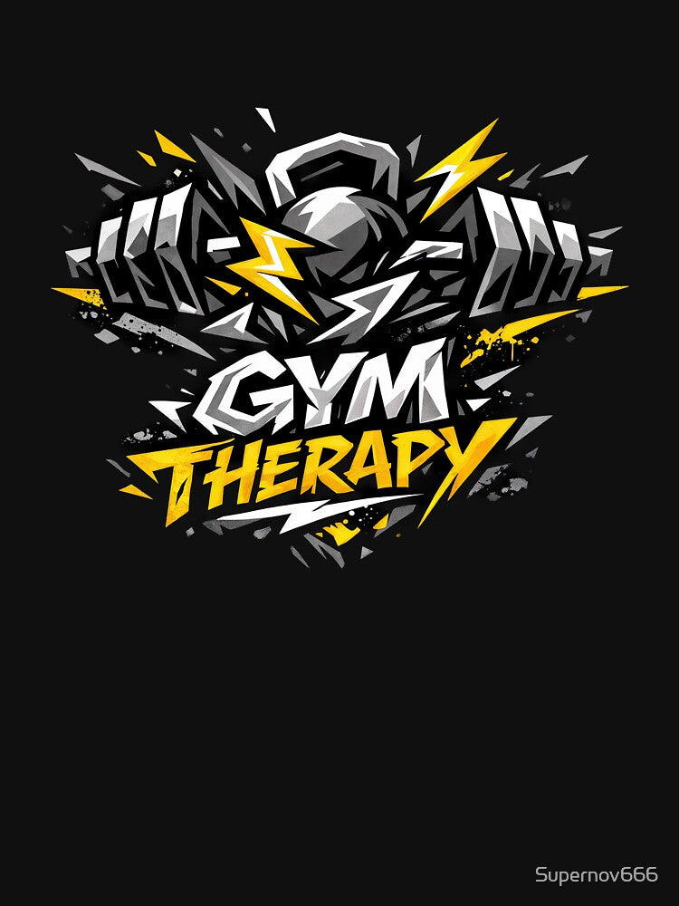 Gym Therapy – Power Meets Mindset by ForeverPrintsOK Unisex , , , Long Sleeve Tee