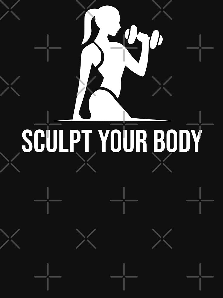 Sculpt your Body - fitness and Gym women motivational quote by GraphicDream Unisex , , , Long Sleeve Tee