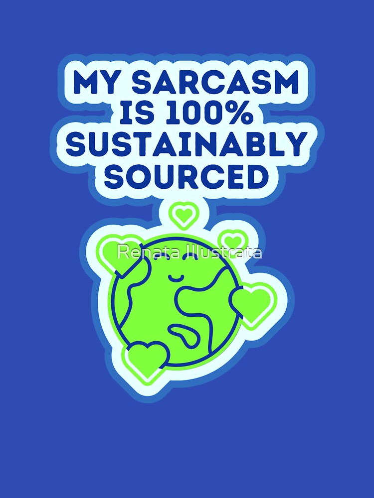 Sarcasm 70s Style Sarcastic Person by Renata Illustrata Unisex , , , Long Sleeve Tee