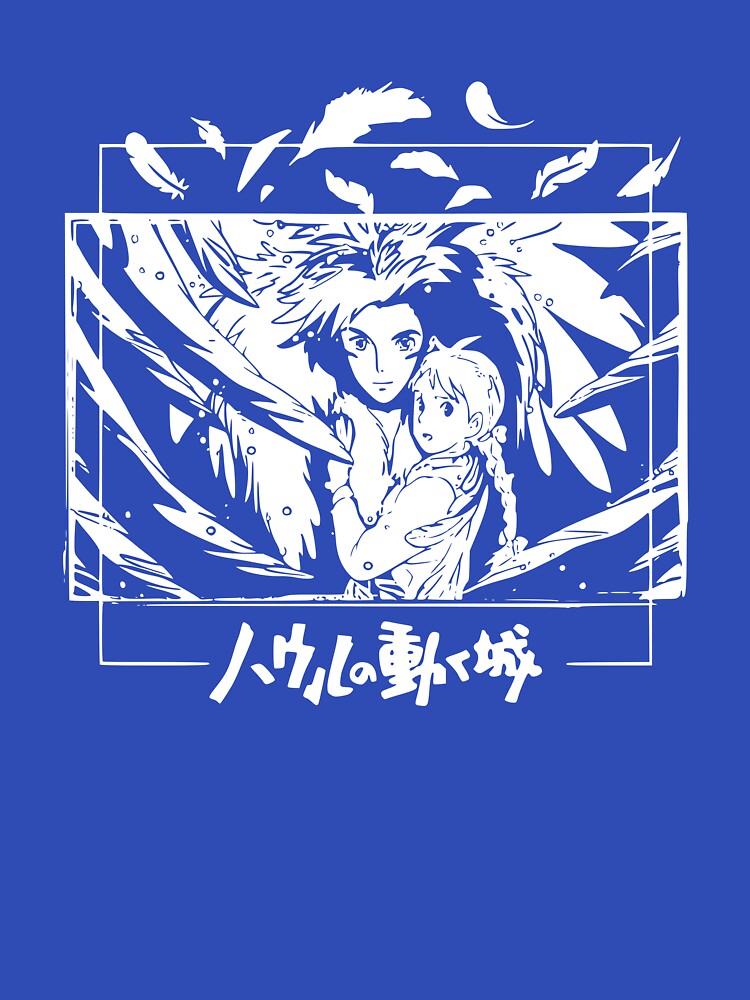 Howl & Sophie White on Colour by reclacitrantee Unisex , , , Long Sleeve Tee