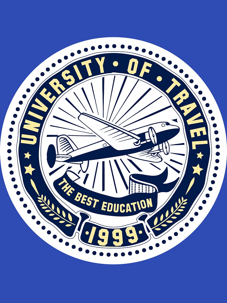 University of Travel Round Logo by groovygear Unisex , , , Long Sleeve Tee