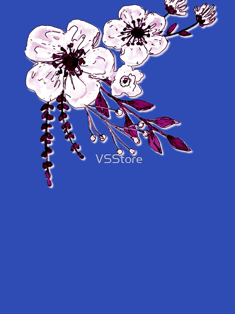 Warm Flower - flower art by VSStore Unisex , , , Long Sleeve Tee