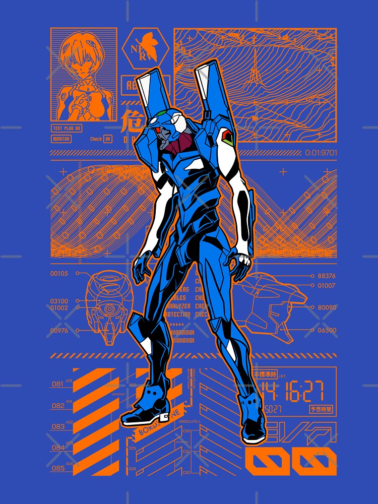 474 Eva Interface 00 COLOR by Yexart Unisex , , , Long Sleeve Tee
