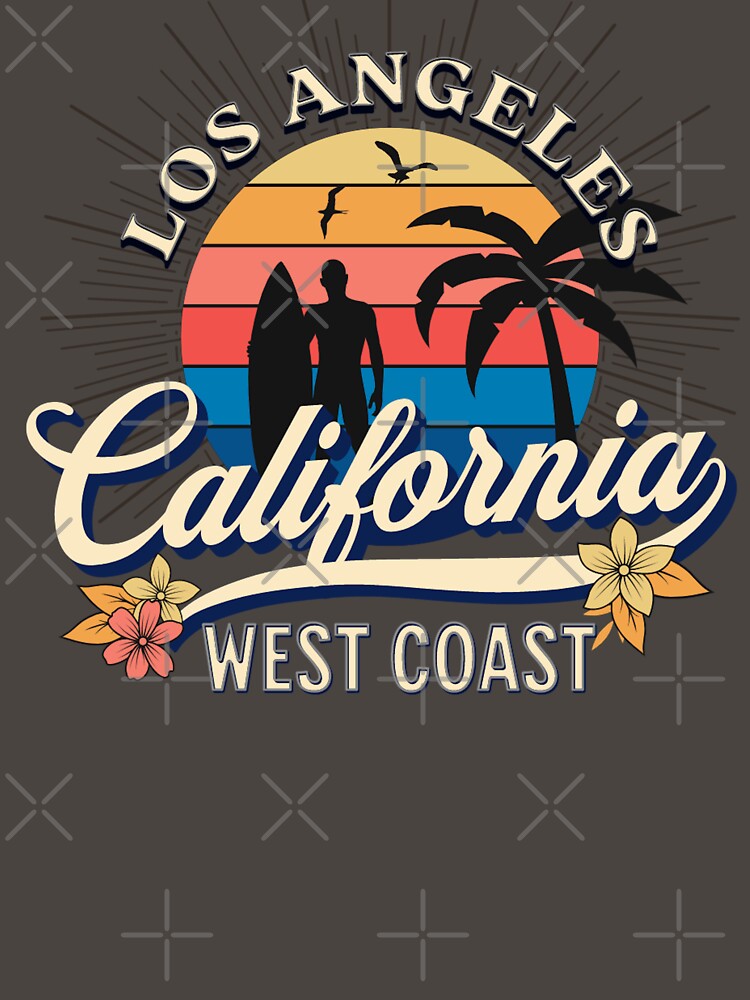 Beaches Surfing Los Angeles California by CattlettArt Unisex , , , Long Sleeve Tee