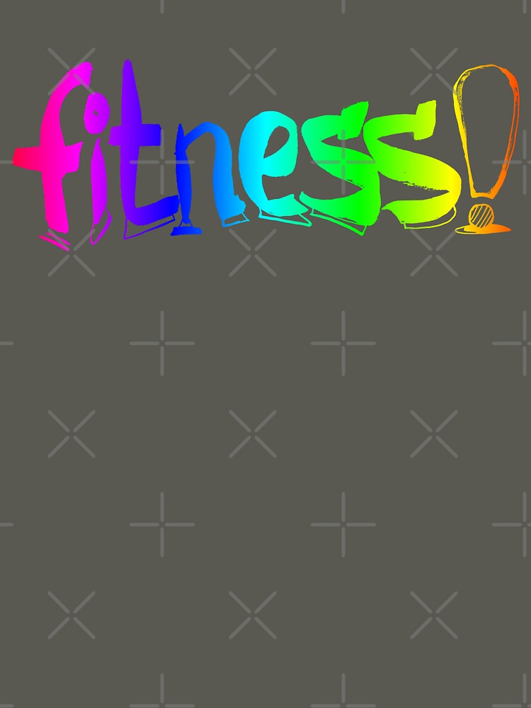 Sport Fitness watercolor lettering | Rainbow Fitness word handlettering by lausn Unisex , , , Long Sleeve Tee