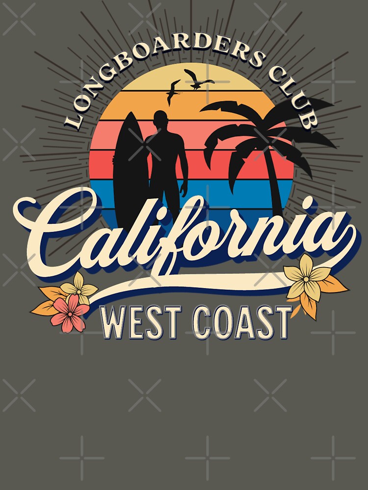 Longboarders Club Vintage Surfing by CattlettArt Unisex , , , Long Sleeve Tee