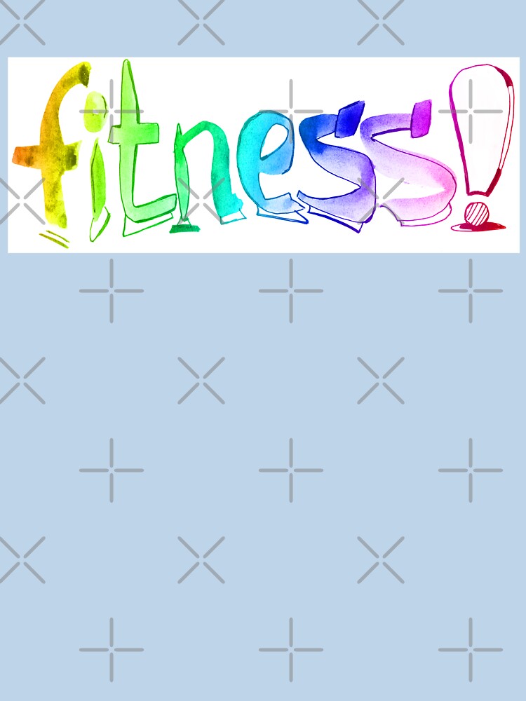 Fitness watercolor lettering | Fitness crafty hand lettering by lausn Unisex , , , Long Sleeve Tee