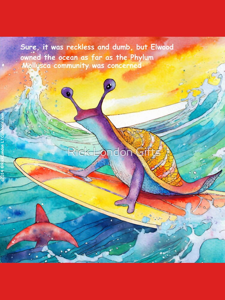 Reckless Dangerous Slug Surfing by Rick London Gifts Unisex , , , Long Sleeve Tee
