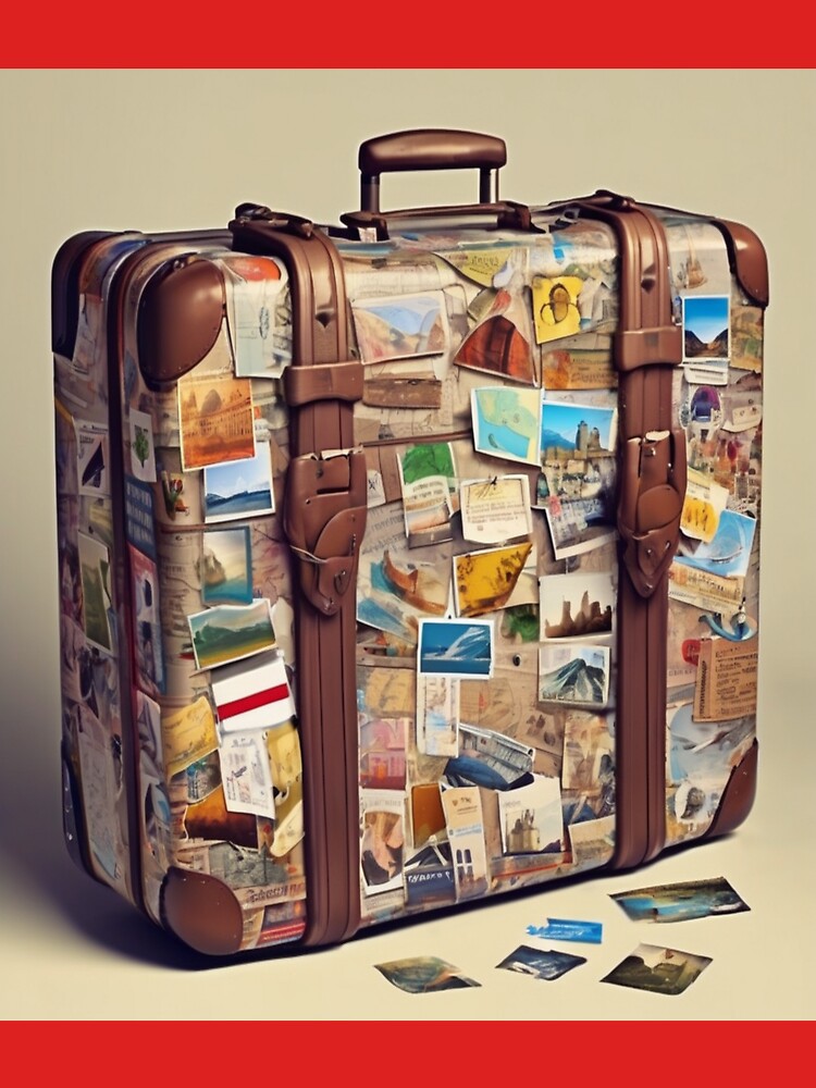 "Travel Sticker Suitcase" by Artisticanvas Unisex , , , Long Sleeve Tee