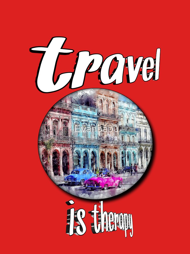 Travel is Therapy by Evanbabu Unisex , , , Long Sleeve Tee