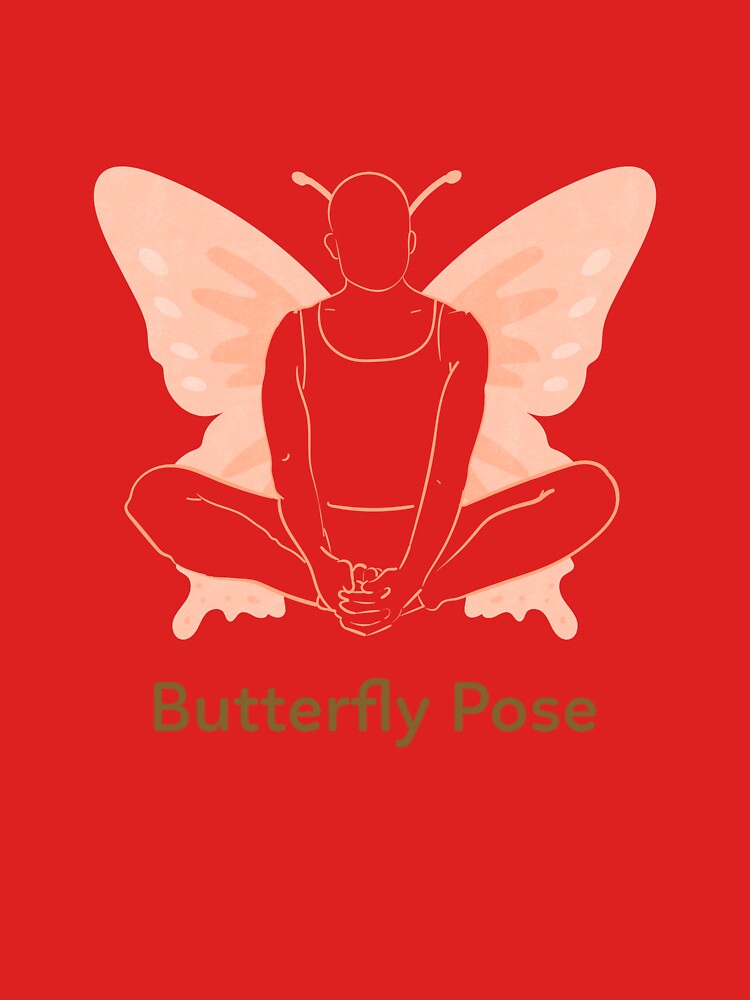 Butterfly Yoga Pose by WellspringXflow Unisex , , , Long Sleeve Tee