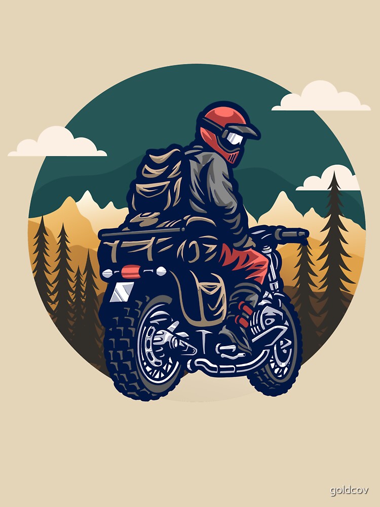 Mountain Motorcycle by goldcov Unisex , , , Long Sleeve Tee
