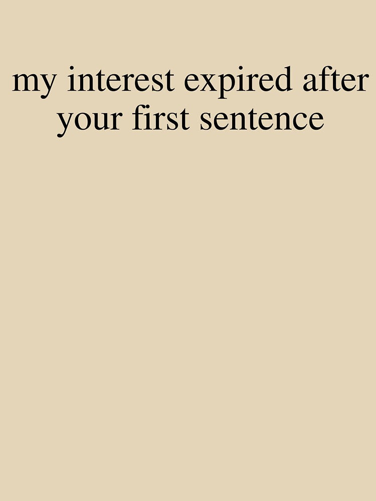 My Interest Expired After Your First Sentence Funny Sarcastic Saying by kamrankhan Unisex , , , Long Sleeve Tee