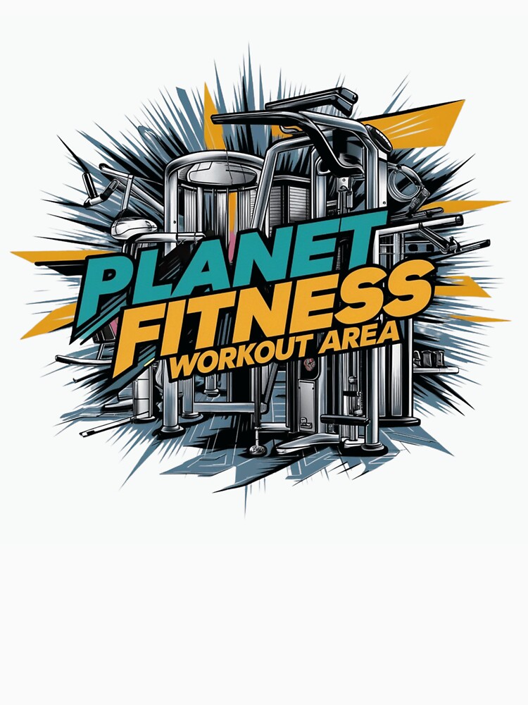 Planet Fitness Workout Area Graphic Tee for Gym Enthusiasts by Bmd4Fitness Unisex , , , Long Sleeve Tee