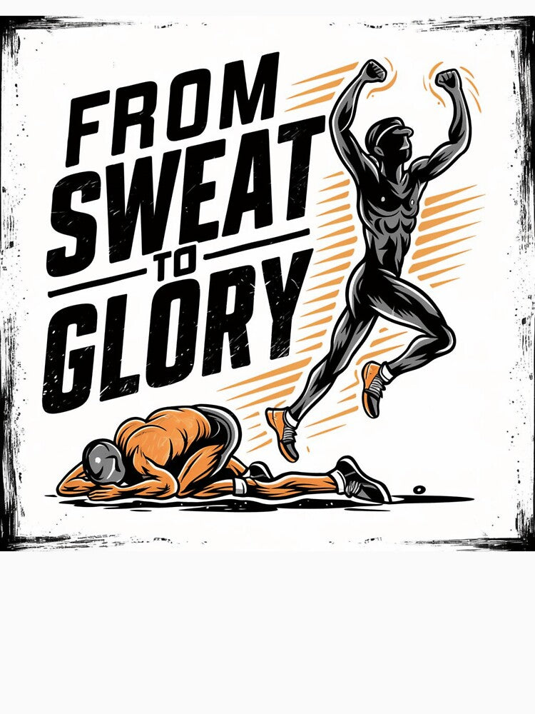Motivational Fitness Design - From Sweat to Glory by Bmd4Fitness Unisex , , , Long Sleeve Tee