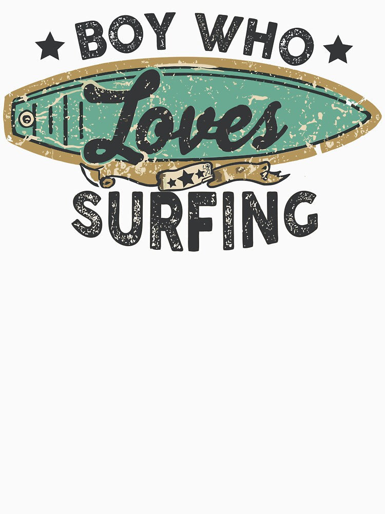 Boy who loves surfing by gittuska11 Unisex , , , Long Sleeve Tee