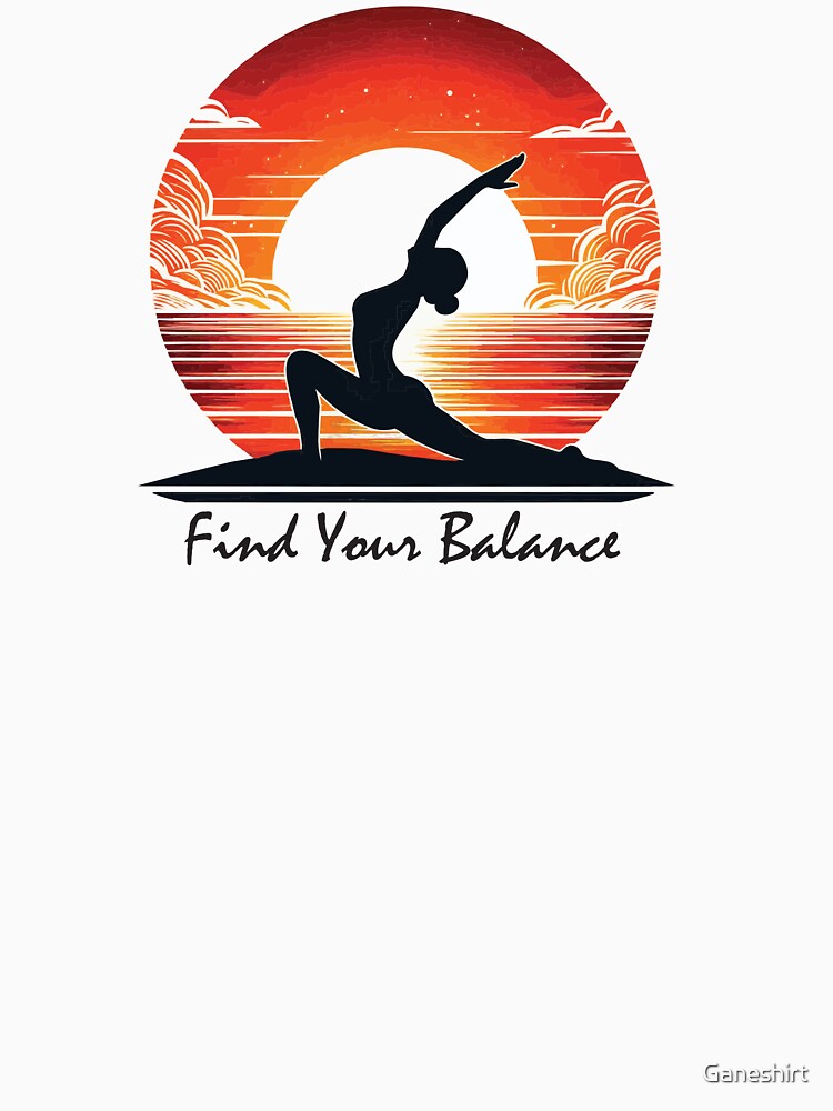 Find your balance - Yoga for women by Ganeshirt Unisex , , , Long Sleeve Tee