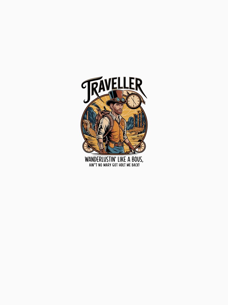 Wanderlust Wanderer: The Traveler's Essential Gear Bag by Vibe Nation Unisex , , , Long Sleeve Tee