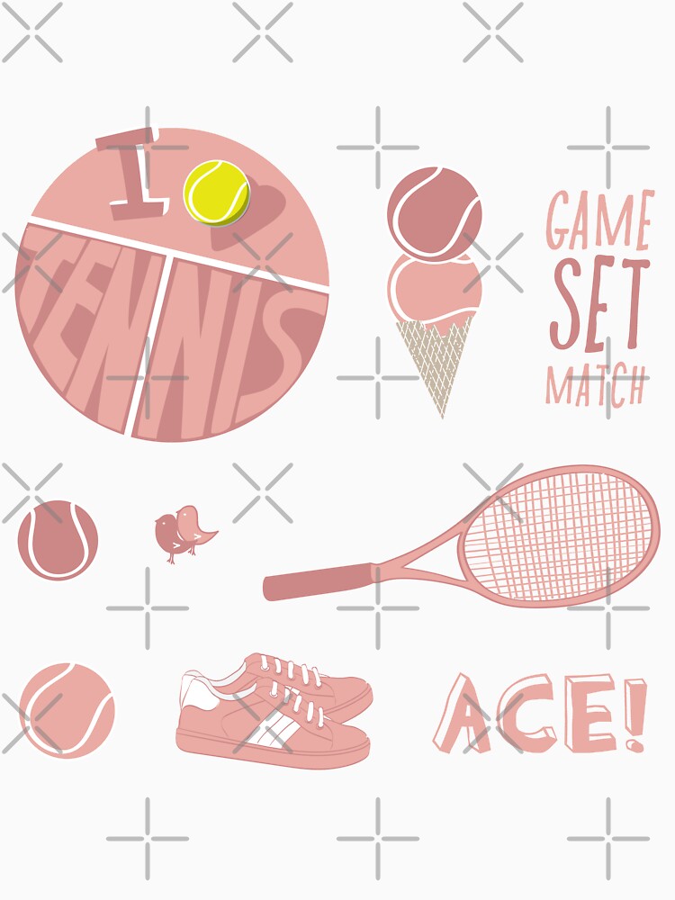 Light Peach Retro Tennis Sticker Pack by The-Goods