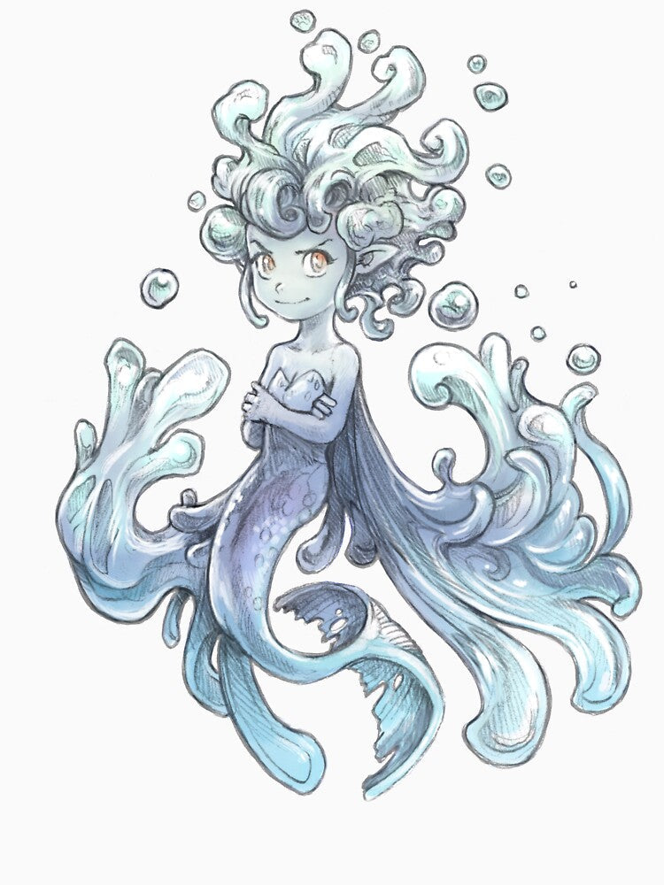 Water Fairy by davidrevoy Unisex , , , Long Sleeve Tee