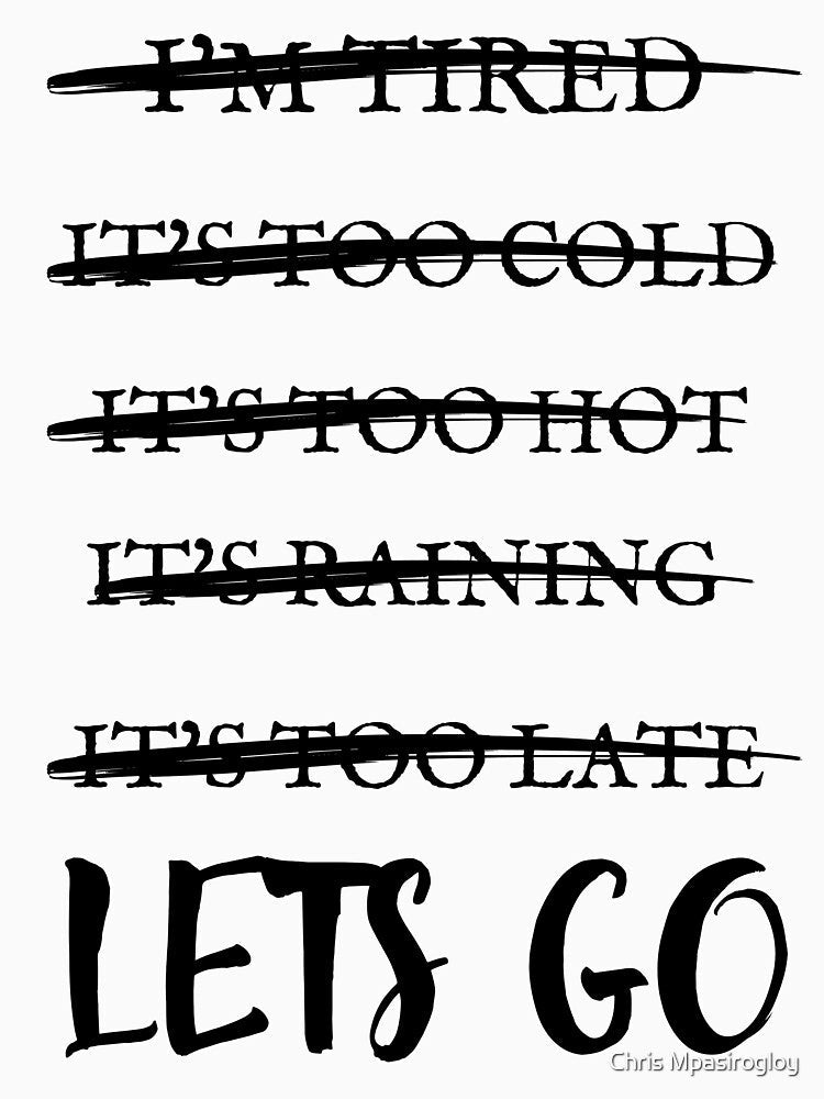LETS GO / Fitness Inspirational Line by Chris Mpasirogloy Unisex , , , Long Sleeve Tee