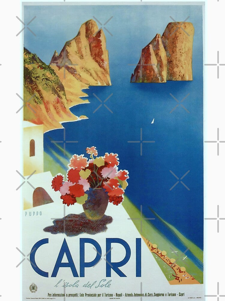 Visit Capri - vintage by VintageQrator Unisex , , , Long Sleeve Tee