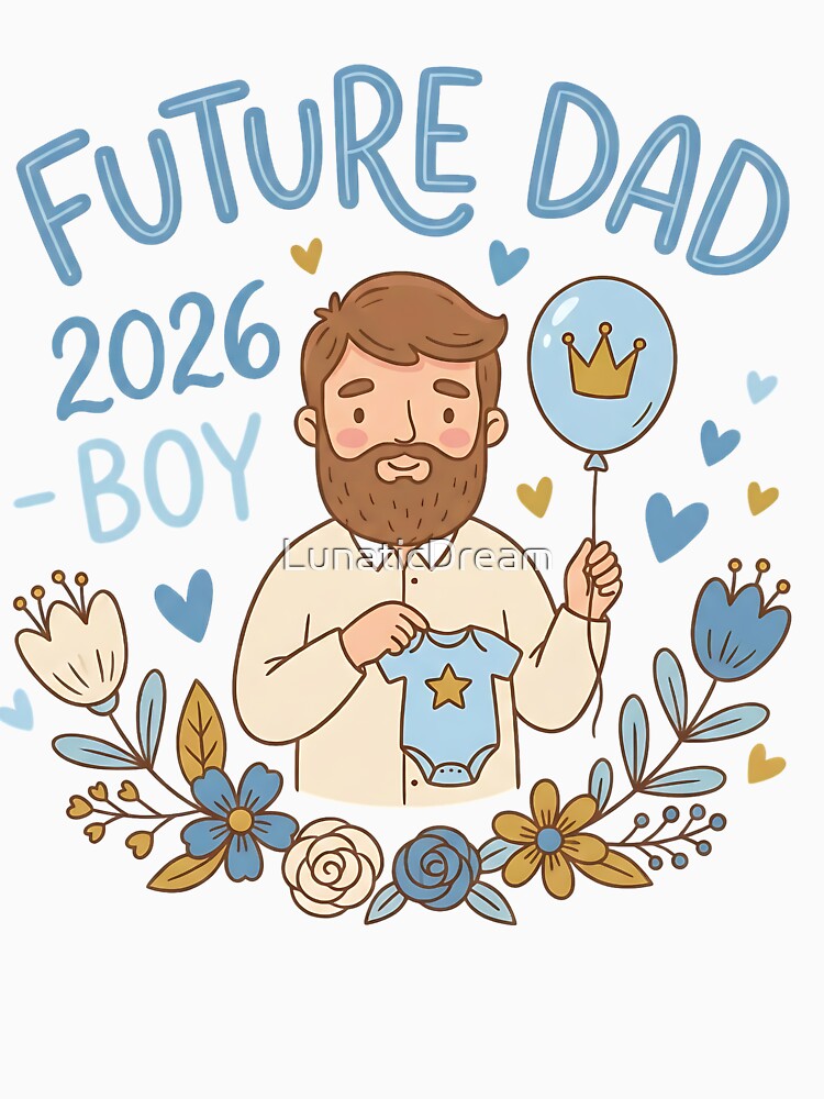 Future Dad 2026 Shirt – Baby Boy Coming Soon Pregnancy Announcement by LunaticDream