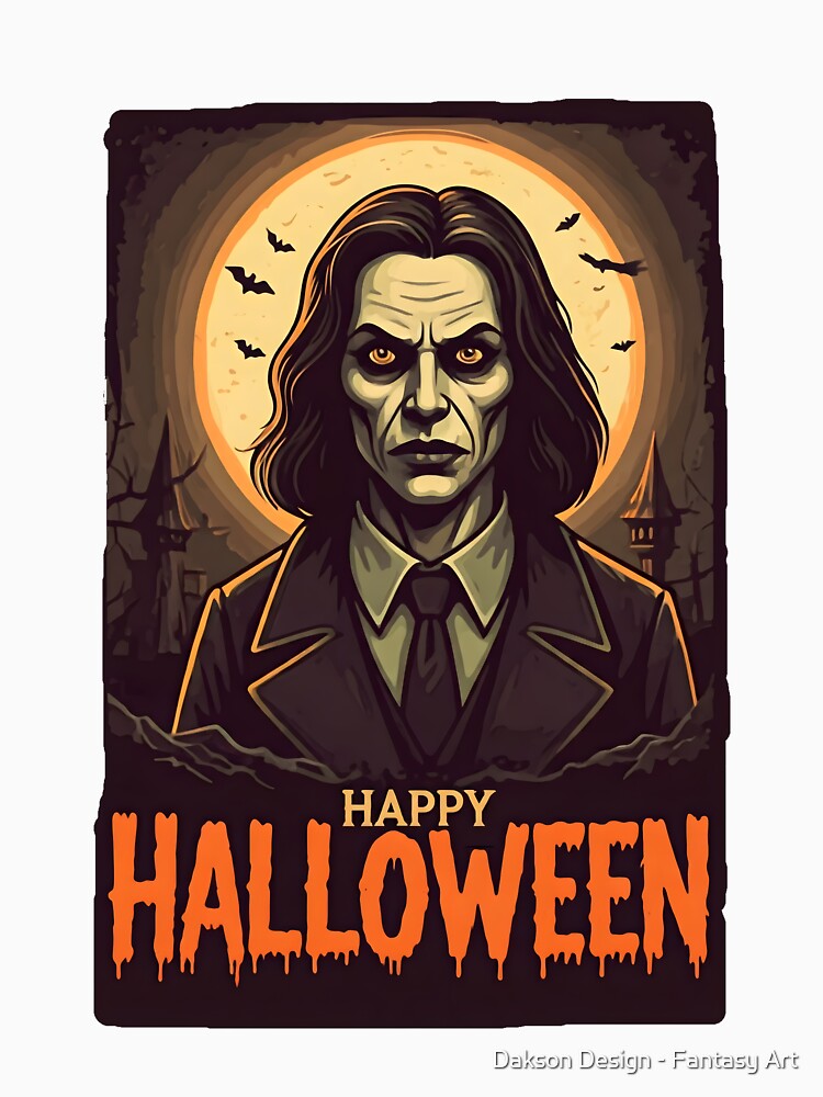 Vintage Halloween Horror Poster by Dakson Design - Fantasy Art