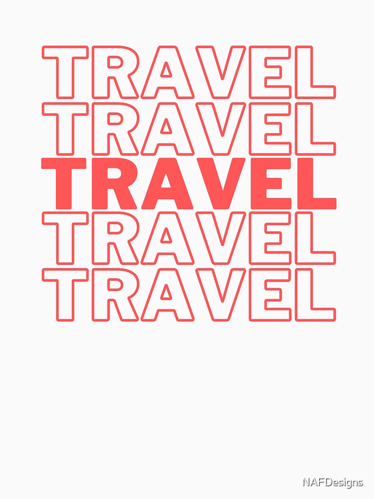 Explorer Travel in Coral by NAFDesigns Unisex , , , Long Sleeve Tee