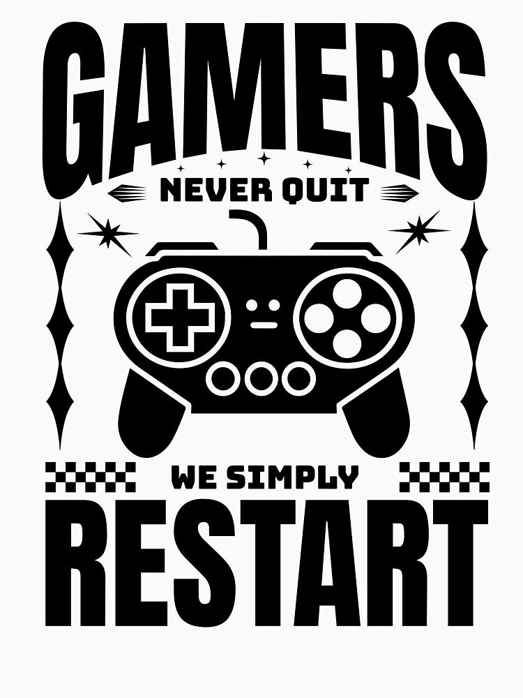 Gamer Never Quit Neon Retro Controller - Gaming Motivation by Abaseen Unisex , , , Long Sleeve Tee
