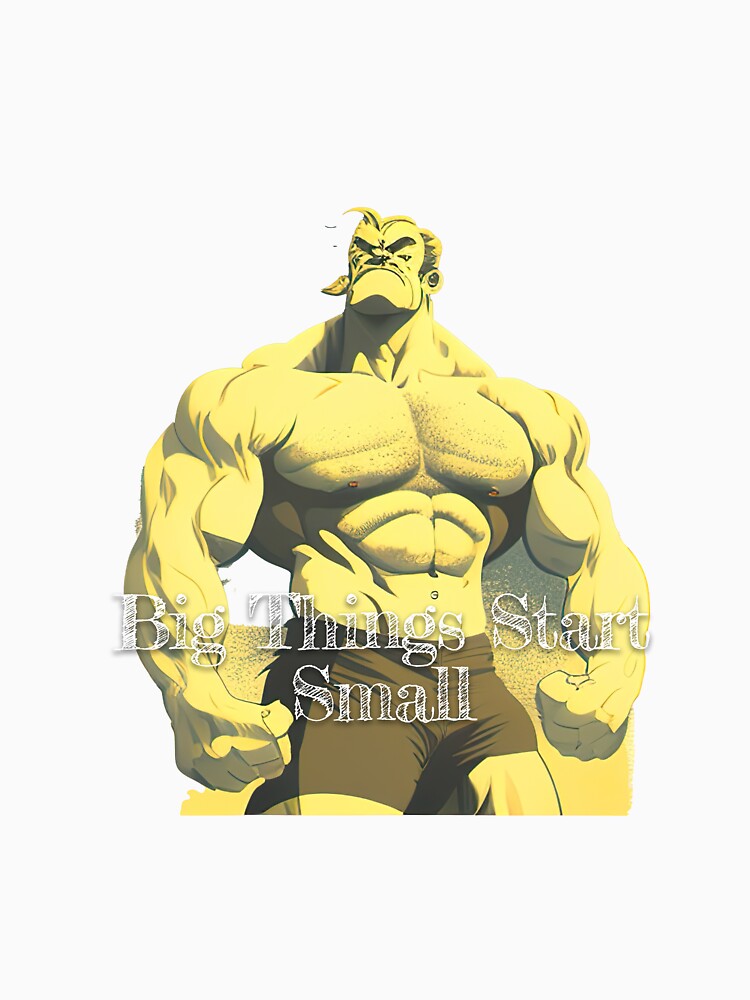 Big Things Start SmallDesignBodybuilding Fitness Gym Workout Exercise Merch Print Design by tengamerx