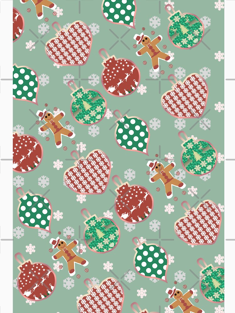Cute Gingerbread & Christmas Ornament Pattern by HopeAndHustle