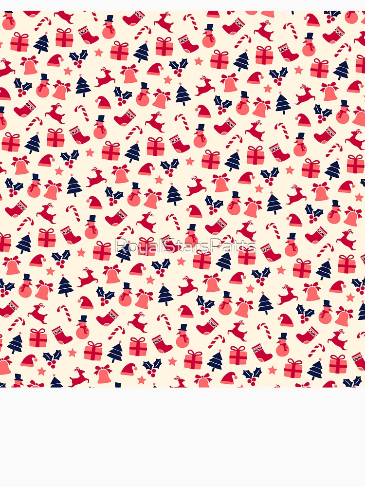 Retro Snow Snowflake Happy Holiday Christmas Pattern    - Christmas Gifts For Wife by RoyalStarsPatts