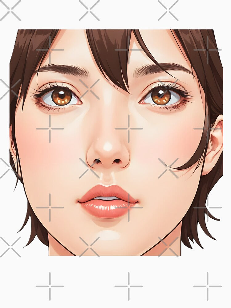 Minimal Anime Face Line Art – Expressive Minimalist Character Design - 2 by RELAX STATION Unisex , , , Long Sleeve Tee
