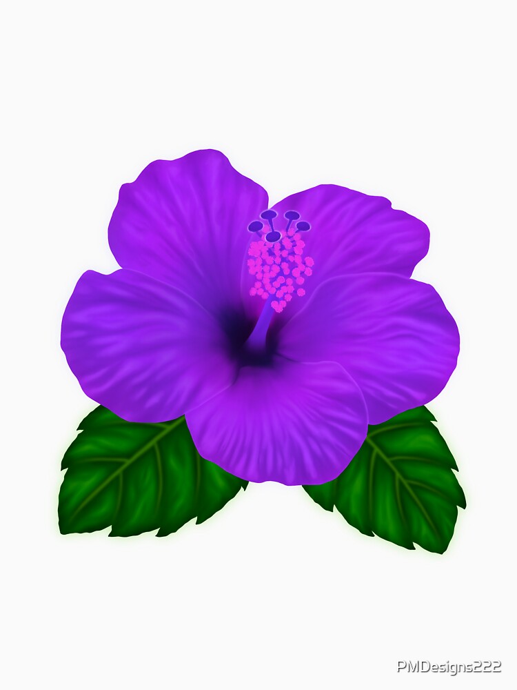 Purple Hibiscus flower by PMDesigns222 Unisex , , , Long Sleeve Tee