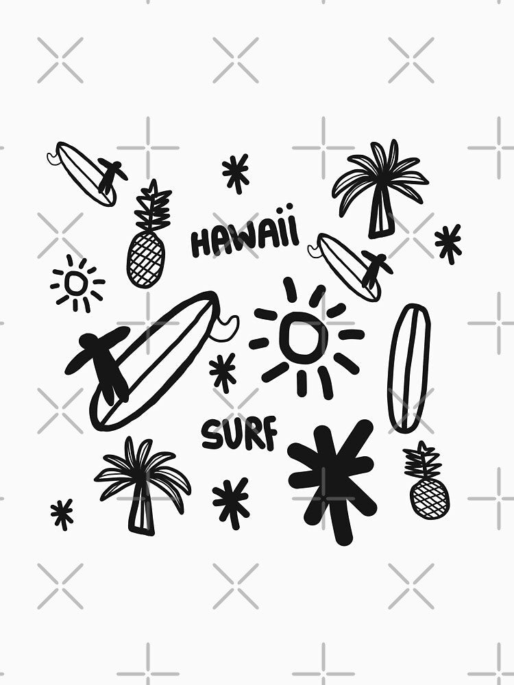 Hawaii surf paddle surf minimalist surfing by Tropical Blood Unisex , , , Long Sleeve Tee