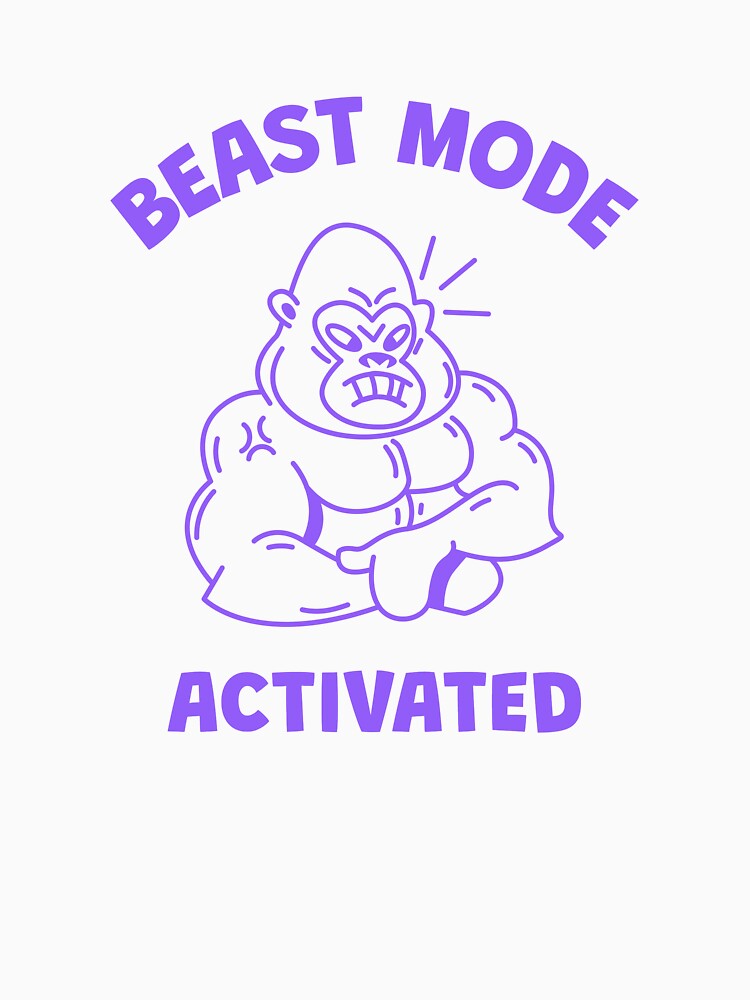 Beast Mode: Activated by PucksPlace Unisex , , , Long Sleeve Tee