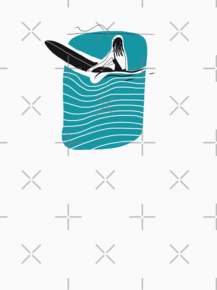 Surfing longboard waiting wave longboard by Tropical Blood Unisex , , , Long Sleeve Tee