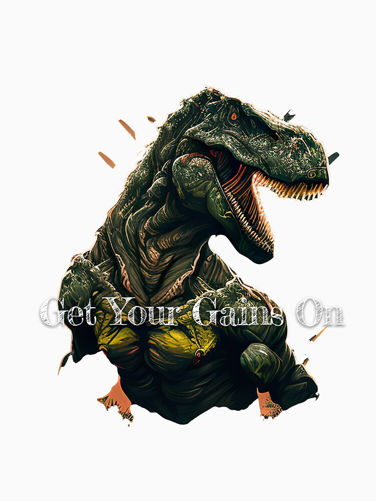 Get Your Gains On Bodybuilding Fitness Gym Workout Exercise Merch Print Design by tengamerx