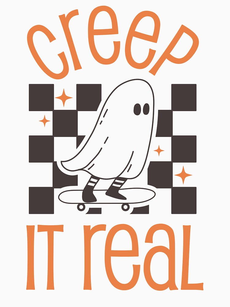Vintage ghost halloween - creep it real spooky skater little spectre emo punk by Fantasy Cache